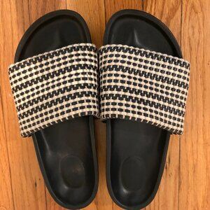 CO | Woven Leather Slides | Size 37